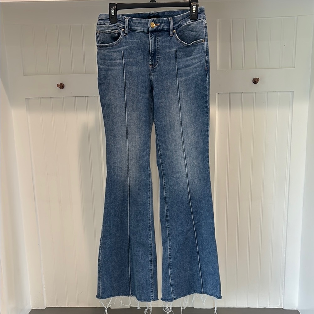 Express Women's Blue Flared Jeans